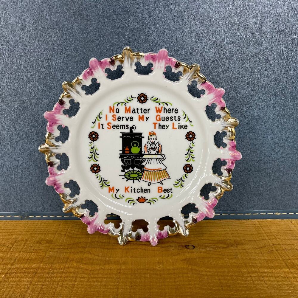 Decorative Plate Wall Art Guests Gather in Kitchen